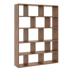 Nowość. regał ścienny orzech mat 105x18x141 cm – super cena