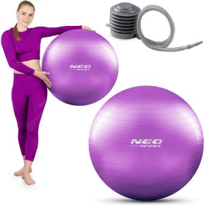 Nowość. Piłka fitness 65 cm fioletowa NS-951 w super cenie