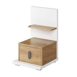 Nowość. Szafka nocna simi lewa 43x45x70 cm biel/hikora super cena