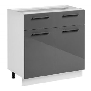 Nowość. biały połysk: szafka frida 80 cm z szufladą w super cenie