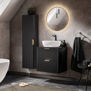 Nowość: glam zestaw mebli adel czarny mat – super cena.