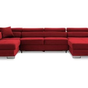 Nowość. super cena: narożnik lewy rigatto pro czerwony 346x206