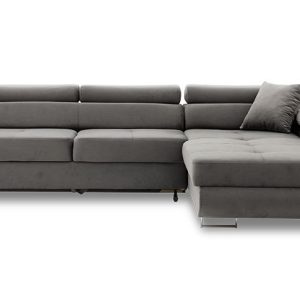 Kanapa narożna rigatto vi pro prawa, jasny szary – nowość w super cenie