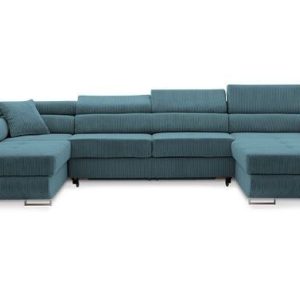 Narożnik rigatto ii pro poso błękitny 346x206 cm nowość super cena