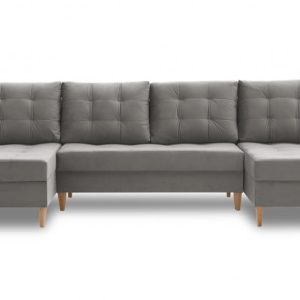 Nowość. duży narożnik lena u 300x149 cm jasnoszary w super cenie