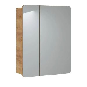 Nowość. szafka łazienkowa z lustrem aruba 60 cm dąb craft super cena