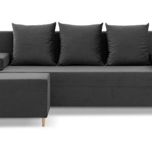 Nowość. kanapa 3w1 z pufą fireze kronos, ciemny szary, super cena