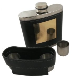 Nowość. zestaw piersiówka 210ml + 3 kieliszki z grawerem - super cena