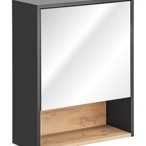Nowość. szafka z lustrem borneo 60 cm grafit/dąb artisan w super cenie
