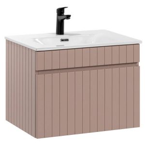 Nowość. iconic szafka z umywalką 60 cm różowa mat w super cenie