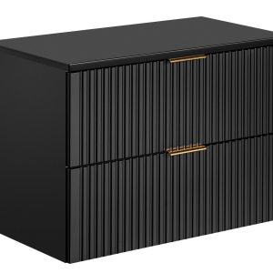 Nowość. czarny blat łazienkowy adel 80 cm mat – super cena