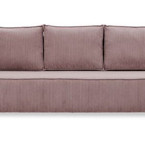 Nowość. sztruksowa kanapa lucca 220 cm różowa w super cenie