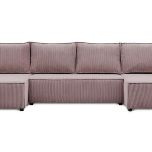 Nowość. narożnik lucca u 4-os. sztruksowy różowy w super cenie