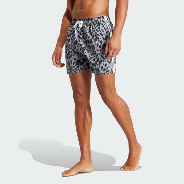 Szorty Essentials 3-Stripes Animal-Print CLX Swim