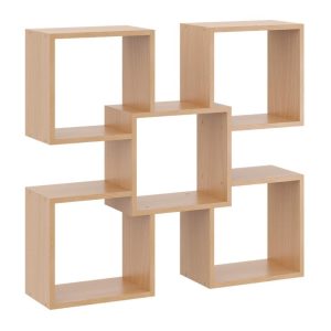 Nowość. półka ścienna marta 98x18x91 cm buk mat – super cena