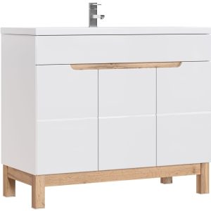 Nowość. szafka bali 100 cm pod umywalkę biały połysk w super cenie