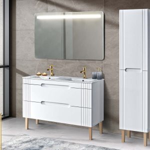 Nowość. biały zestaw mebli fiji do łazienki w super cenie