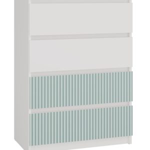 Nowość. komoda malwa 4 szuflady 70x40x97 cm biało-miętowa w super cenie