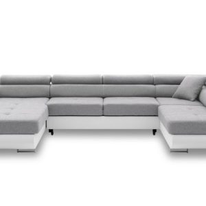 Nowość: narożnik rigatto ii pro 346x206 cm jasny szary/biały w super cenie