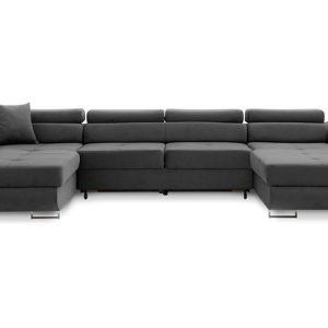 Narożnik rigatto iii pro u 355 cm ciemnoszary – nowość w super cenie