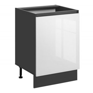 Nowość. szafka kuchenna dalia 60 cm, biały/grafit połysk - super cena