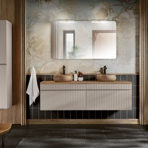 Nowość: komplet mebli łazienkowych iconic beżowy mat w super cenie