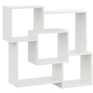 Nowość. półka dekoracyjna hanna 98x18x90 cm biały mat w super cenie