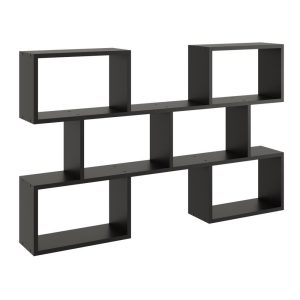 Nowość. czarny regał ścienny 127x18x80 cm w super cenie