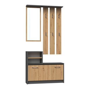 Nowość. garderoba antracyt-dąb 85x24x160 cm w super cenie