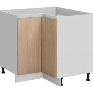 Nowość. Szafka narożna Roma 90x45 biała jodełka mat, super cena