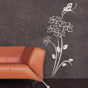 Nowość. szablon malarski kwiaty z motylem 1236 w super cenie