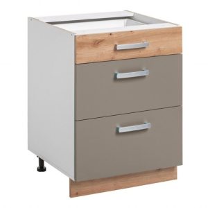 Nowość. szafka ava 60 cm 3 szuflady dąb artisan/beż mat super cena