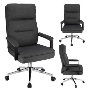 Nowość. Fotel biurowy Sego ciemnoszary z podłokietnikami w super cenie