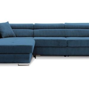 Nowość. Granatowa lewa kanapa narożna Rigatto VI Pro w super cenie