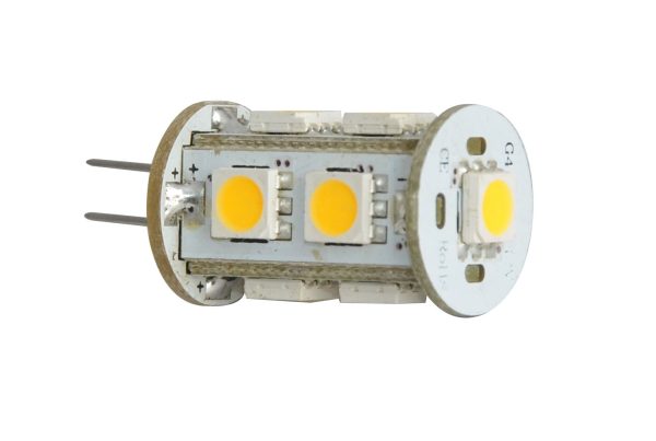 Żarówka LED G4    5050 x9   12V 1.8W 110lm Biała Ciepła - słupek