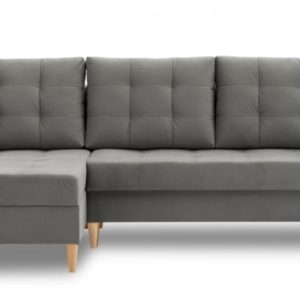 Nowość. leni narożnik z funkcją spania lewy jasny szary super cena