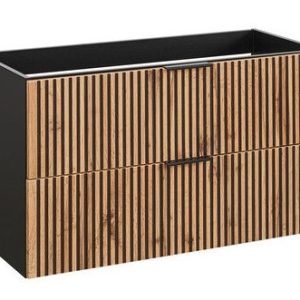 Nowość. szafka łazienkowa xilo 100 cm czarny/dąb wotan w super cenie