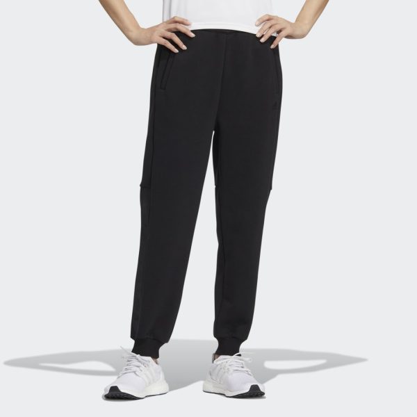 Wording Regular Fit Fleece Cuffed 9/10 Length Pants