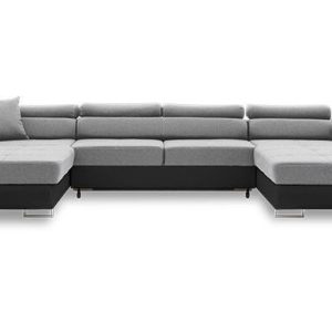 Nowość. narożnik u rigatto pro 355cm jasny szary/czarny super cena