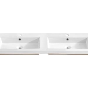 Nowość. Podwójna umywalka Spirit 121 cm – super cena, biały