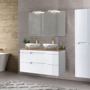 Nowość. super cena: zestaw mebli fiji wiszący biały mat