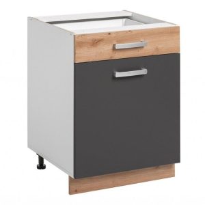 Nowość. szafka ava 60 cm grafit+dąb artisan z szufladą w super cenie