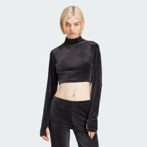 Nowość. velvet crop koszulka w super cenie