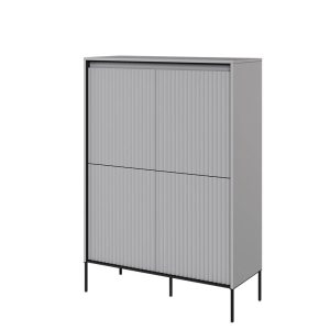 Nowość. szara komoda ryflowana z led trend tr-03 w super cenie