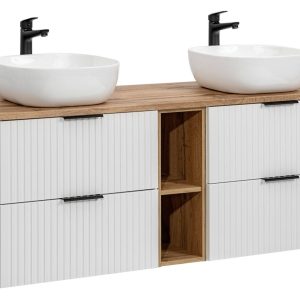 Nowość. szafka adel 140 cm z umywalką, dąb wotan/biały, super cena