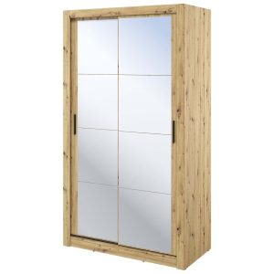 Nowość. szafa arti z lustrem 120x60x215 dąb artisan – super cena