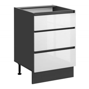 Nowość. szafka dalia 60 cm z szufladami biała/grafit super cena