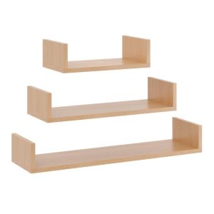 Nowość. zestaw 3 półek wiszących buk mat – super cena