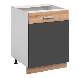 Nowość. szafka ava 60x56 grafit/dąb artisan mat – super cena