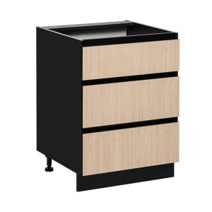 Nowość. szafka roma 60 cm czarna jodełka z szufladą — super cena